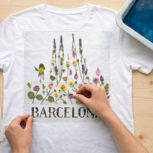 Taller de souvenir floral textil: crea un recuerdo botánico de Barcelona