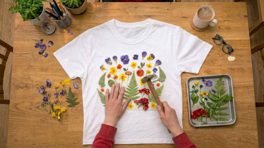 Estampado botánico sobre tela: crea una pieza textil única