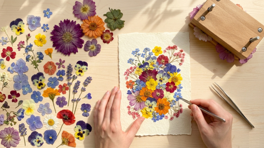 Taller de Prensado floral: diseña una pieza decorativa llena de color