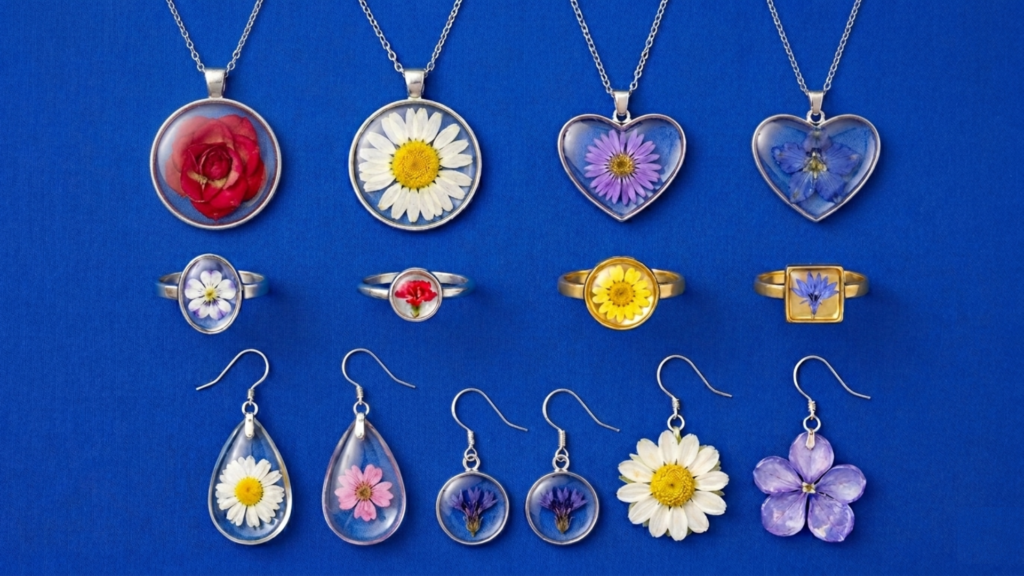 Bisutería floral: flores naturales convertidas en joyas