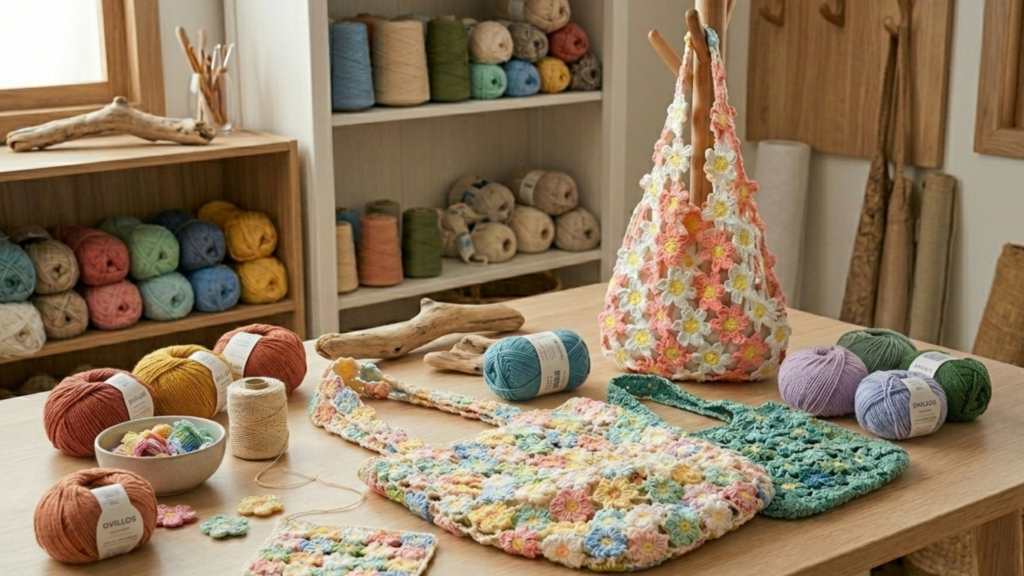 Taller de crochet floral para bolso de playa: teje un detalle inspirado en flores