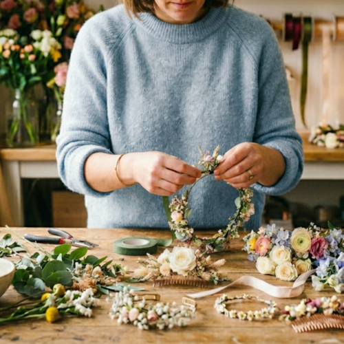 Taller accesorios florales para bodas (N.I.)