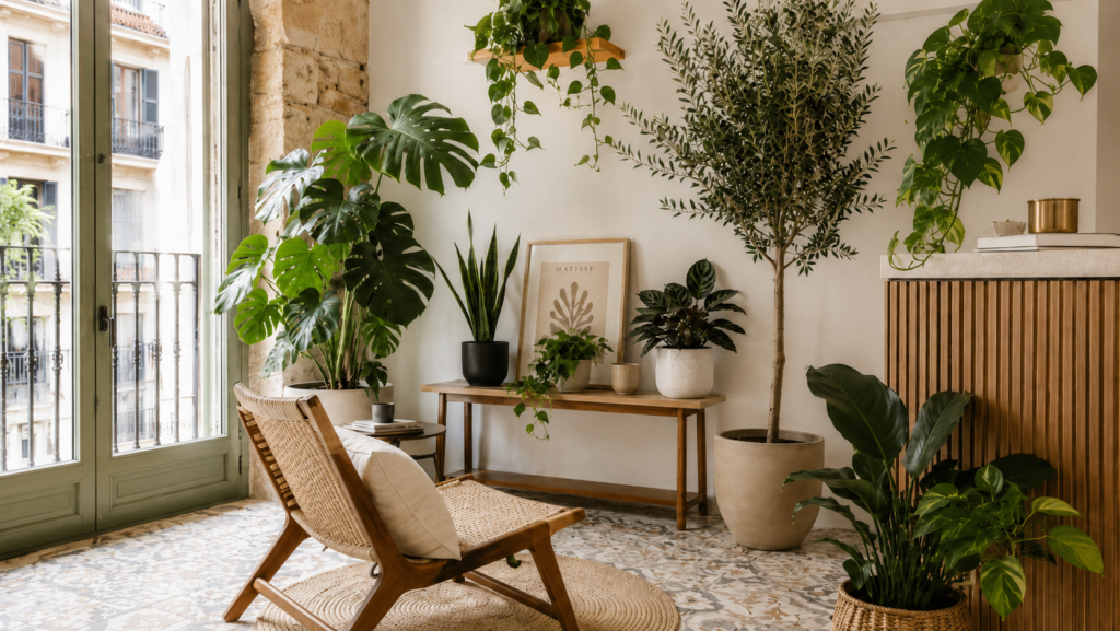 Diseño de rincones verdes interiores en Barcelona