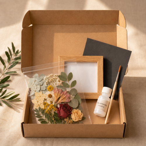 Kit Cuadro creativo con flor prensada